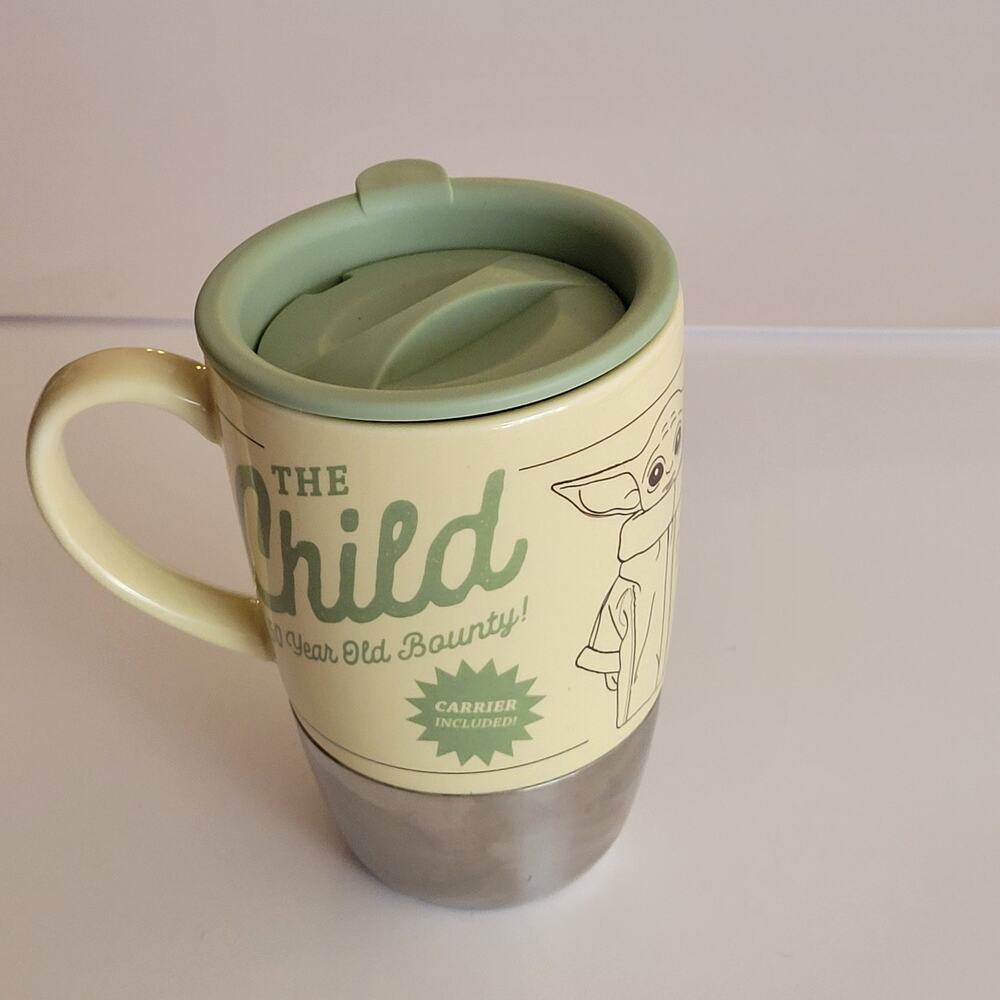 Disney The Child Grogu Travel Mug Star Wars The Mandalorian Holds 13.5 oz.